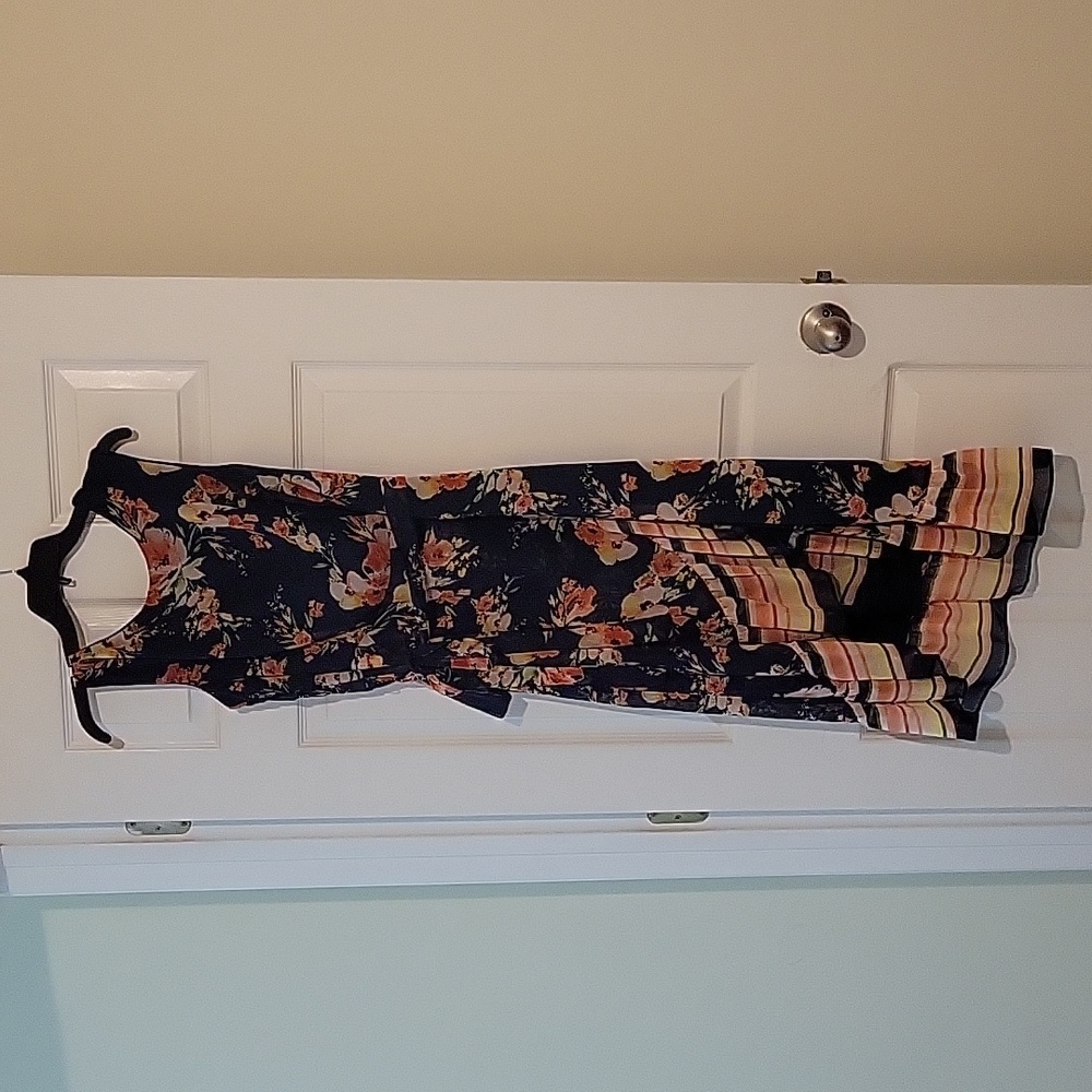 Roz&Ali dress navy floral size 14